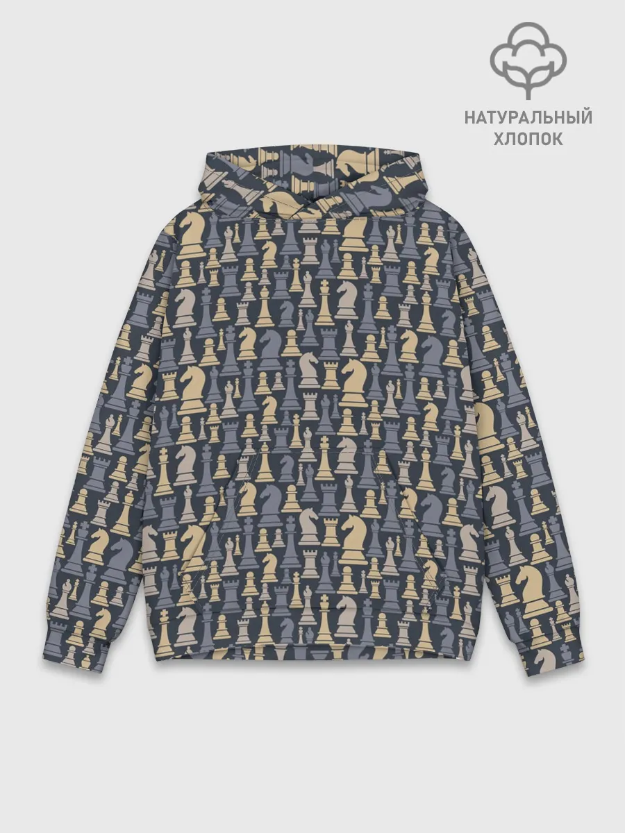 Худи мужской база хлопок / Шахматист