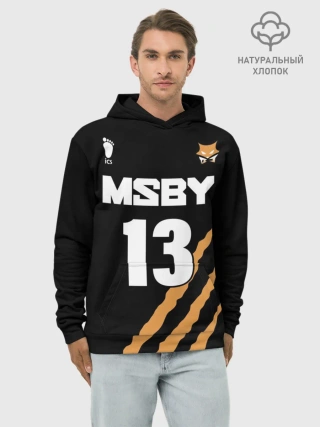 Худи мужской база хлопок / 13 | MSBY | BLACK JACKALS