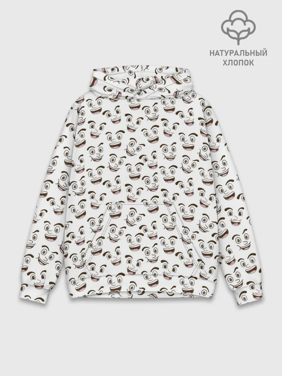 Худи мужской база хлопок / Рожицы