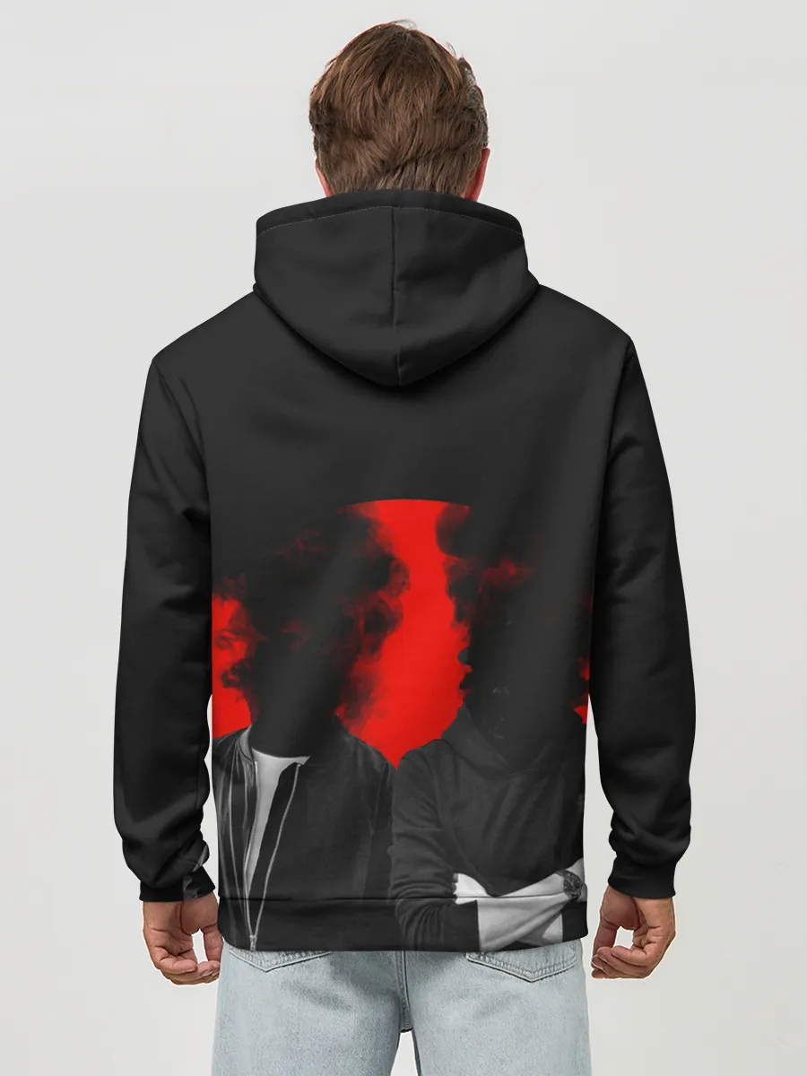 Худи мужской база хлопок / Дымится голова