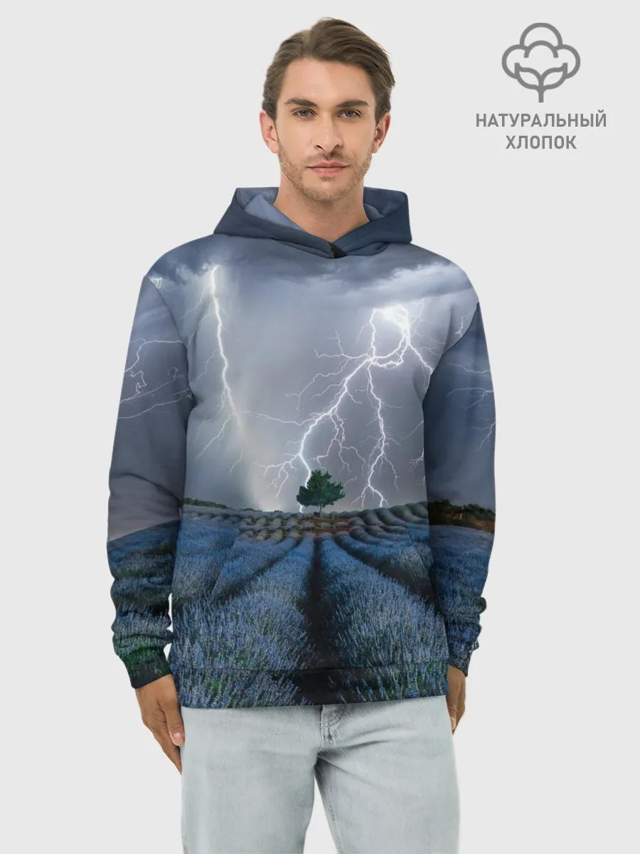 Худи мужской база хлопок / Молнии