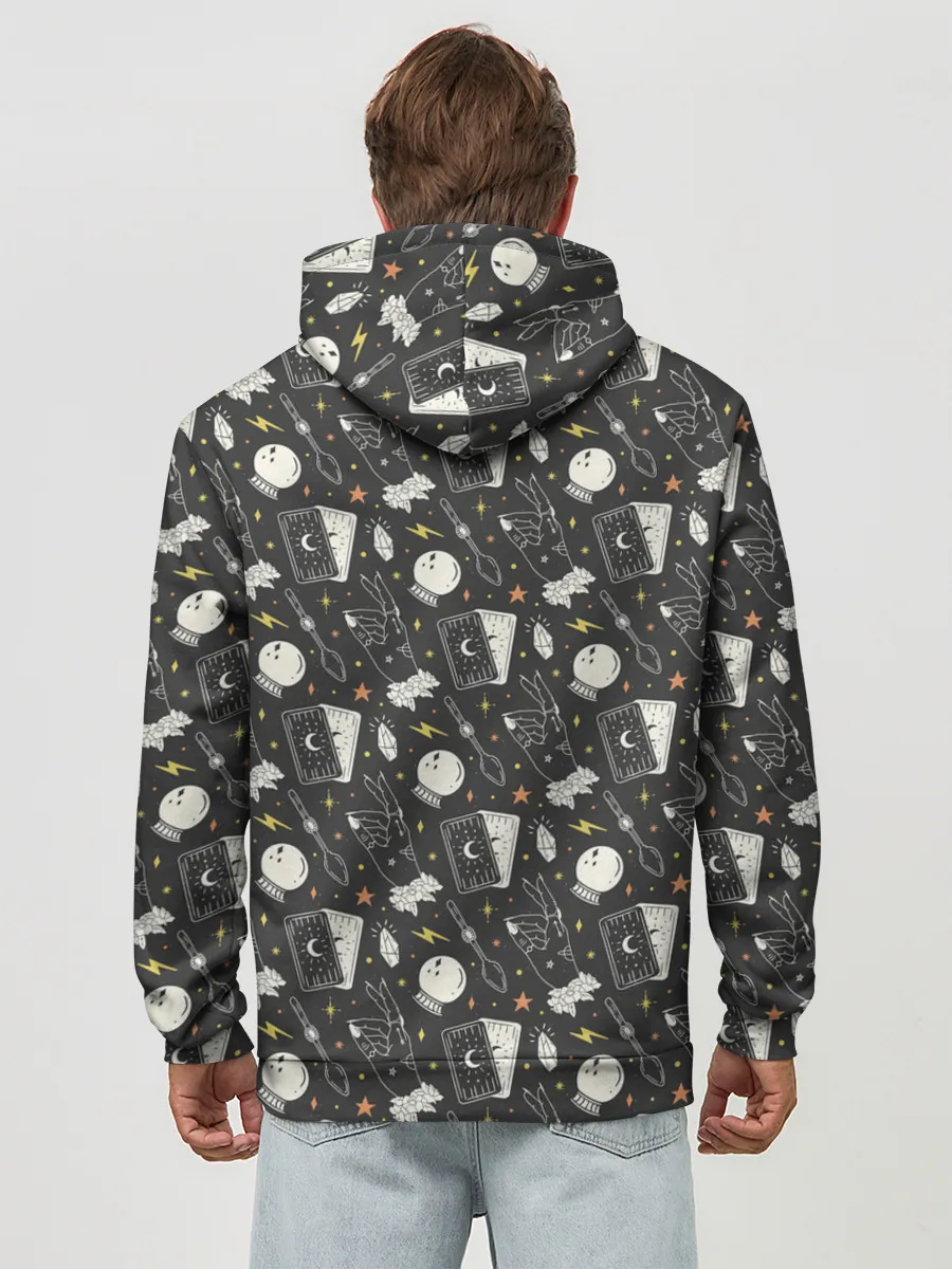 Худи мужской база хлопок / Мистический фон