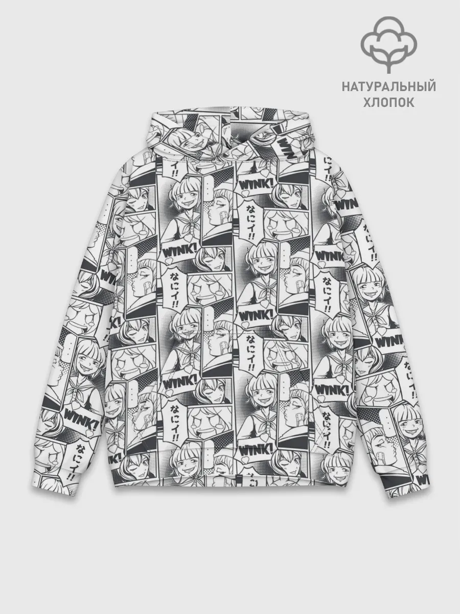 Худи мужской база хлопок / Манга