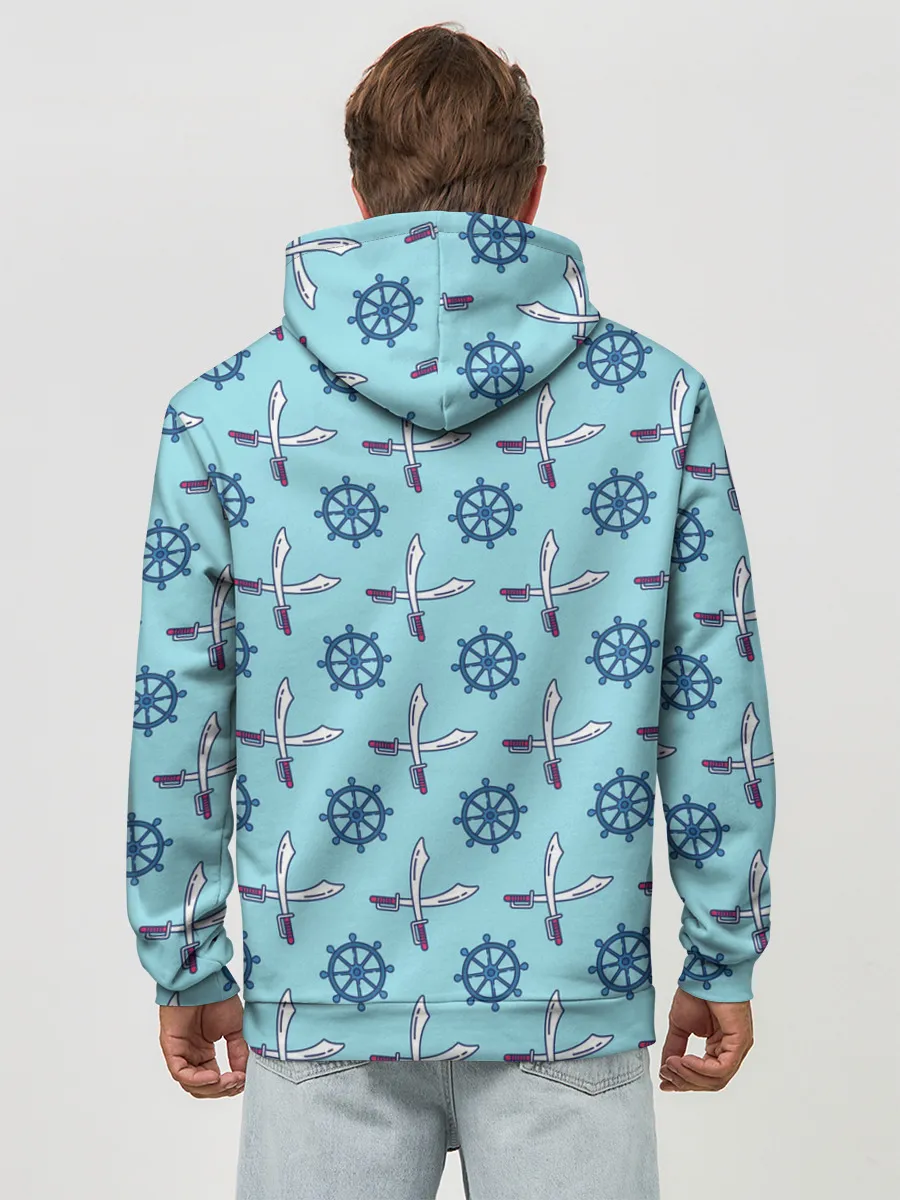 Худи мужской база хлопок / Пиратский фон