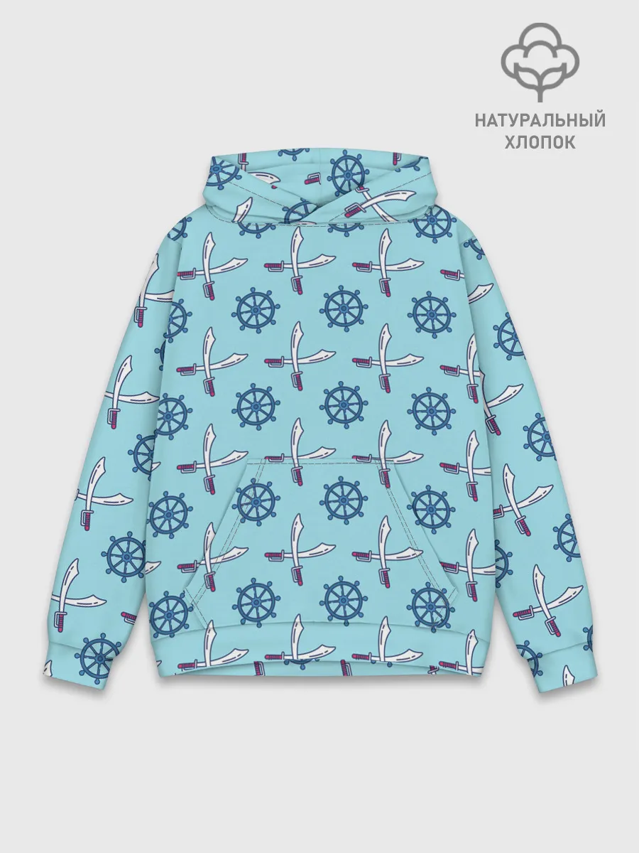 Худи мужской база хлопок / Пиратский фон