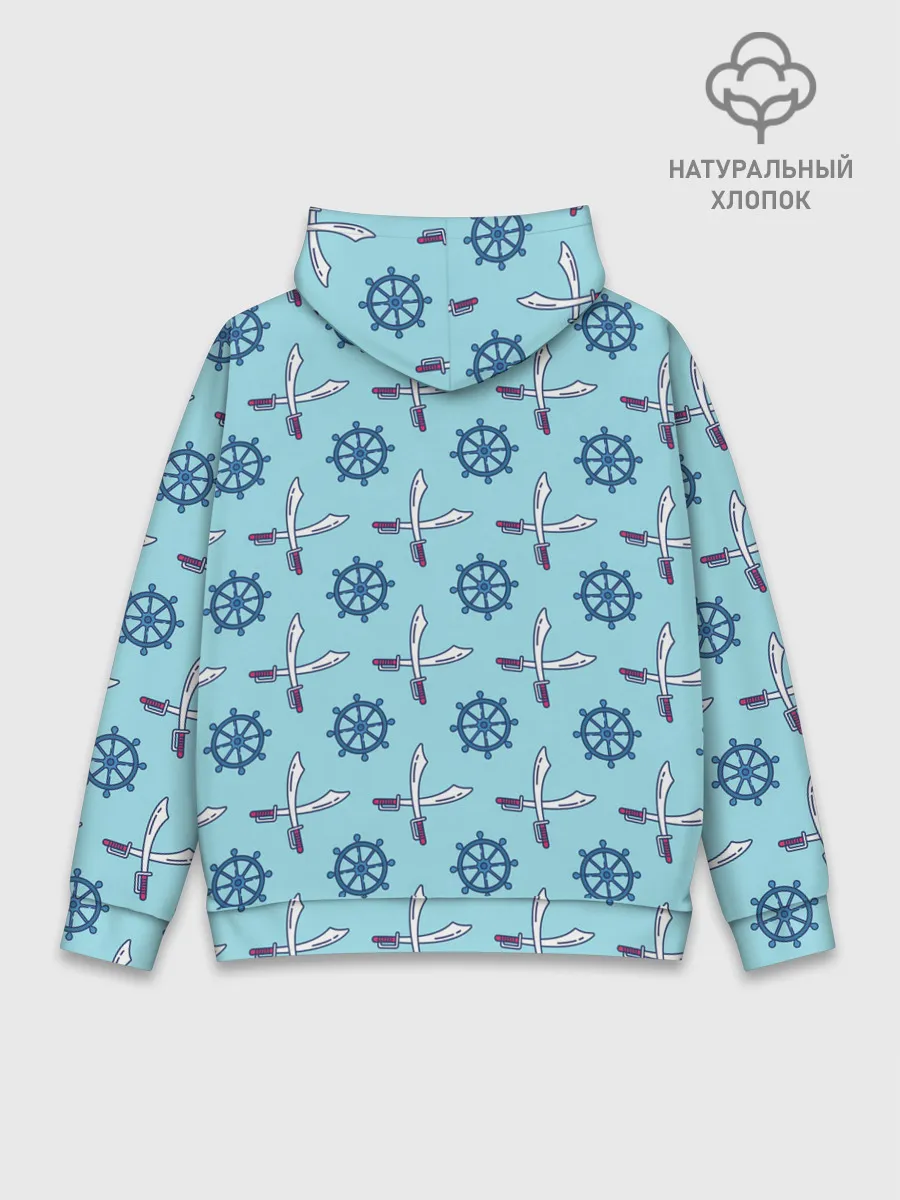 Худи мужской база хлопок / Пиратский фон