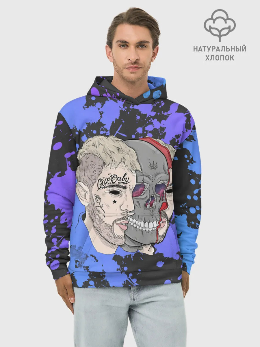 Худи мужской база хлопок / Lil Scull