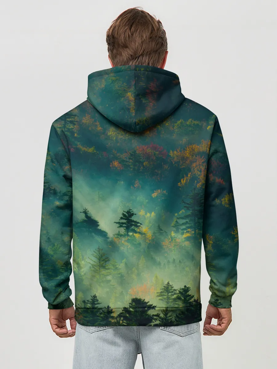 Худи мужской база хлопок / ПРИРОДА МОЙ ХРАМ