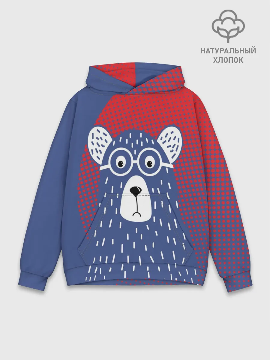 Худи мужской база хлопок / Медведь