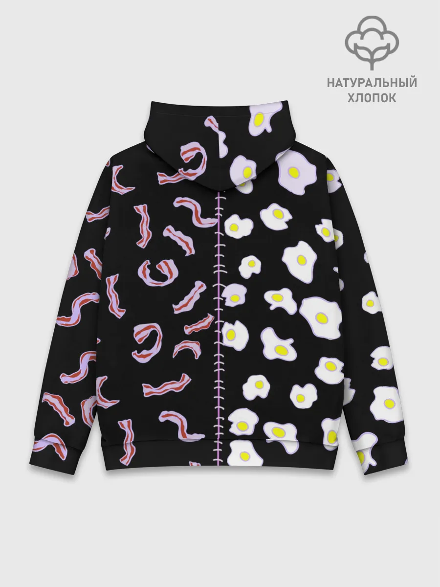 Худи мужской база хлопок / Яичница с беконом