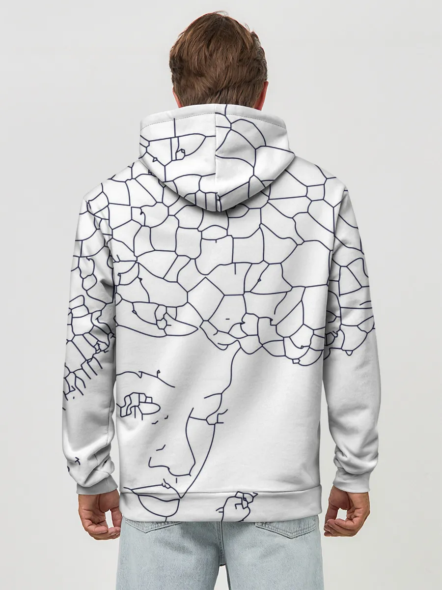 Худи мужской база хлопок / Афро абстракция