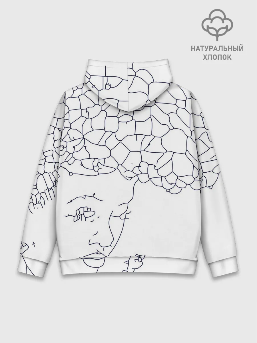 Худи мужской база хлопок / Афро абстракция