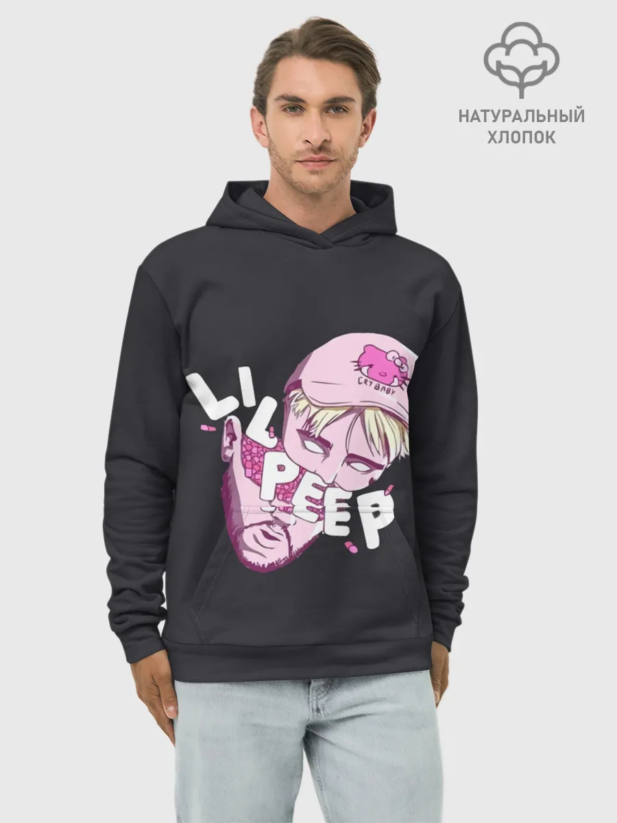 Худи мужской база хлопок / Лил Пип