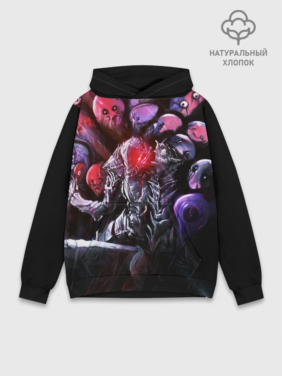 Худи мужской база хлопок / БЕРСЕРК светящийся глаз