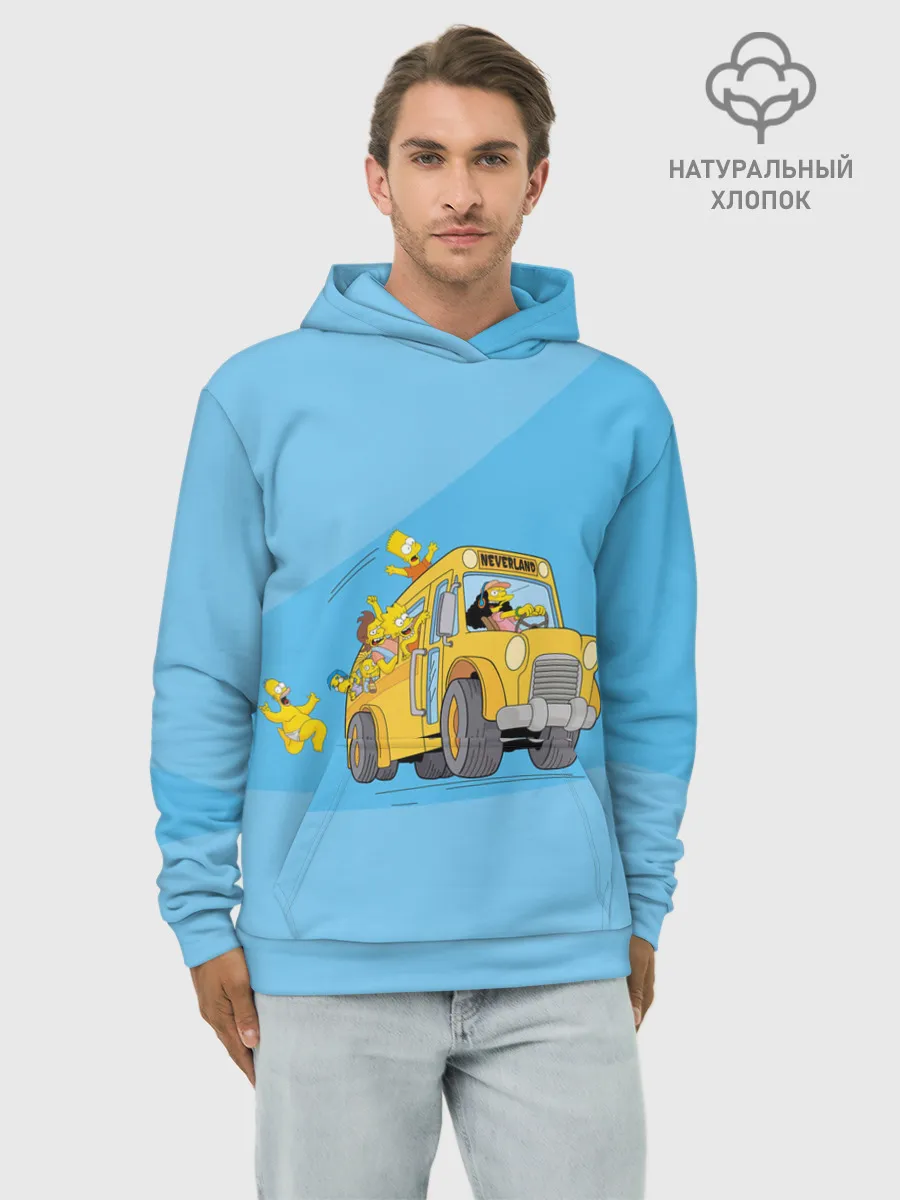 Худи мужской база хлопок / Автобус в Неверленд