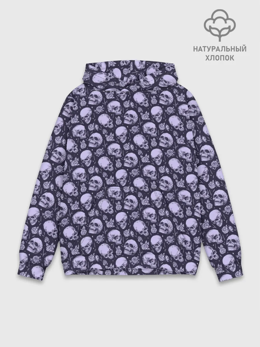 Худи мужской база хлопок / Черепа
