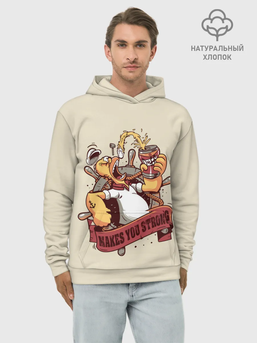 Худи мужской база хлопок / Сделаю тебя сильнее