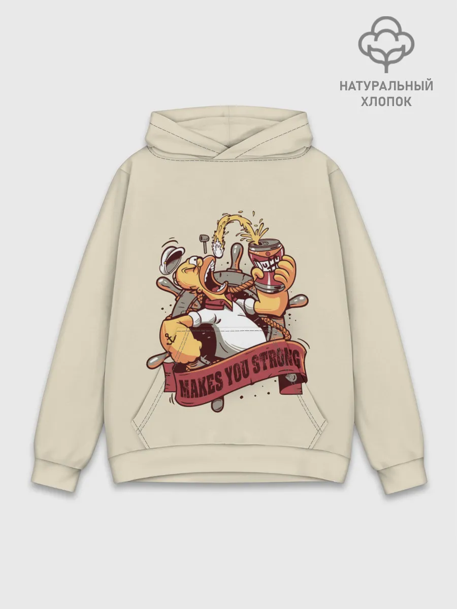 Худи мужской база хлопок / Сделаю тебя сильнее