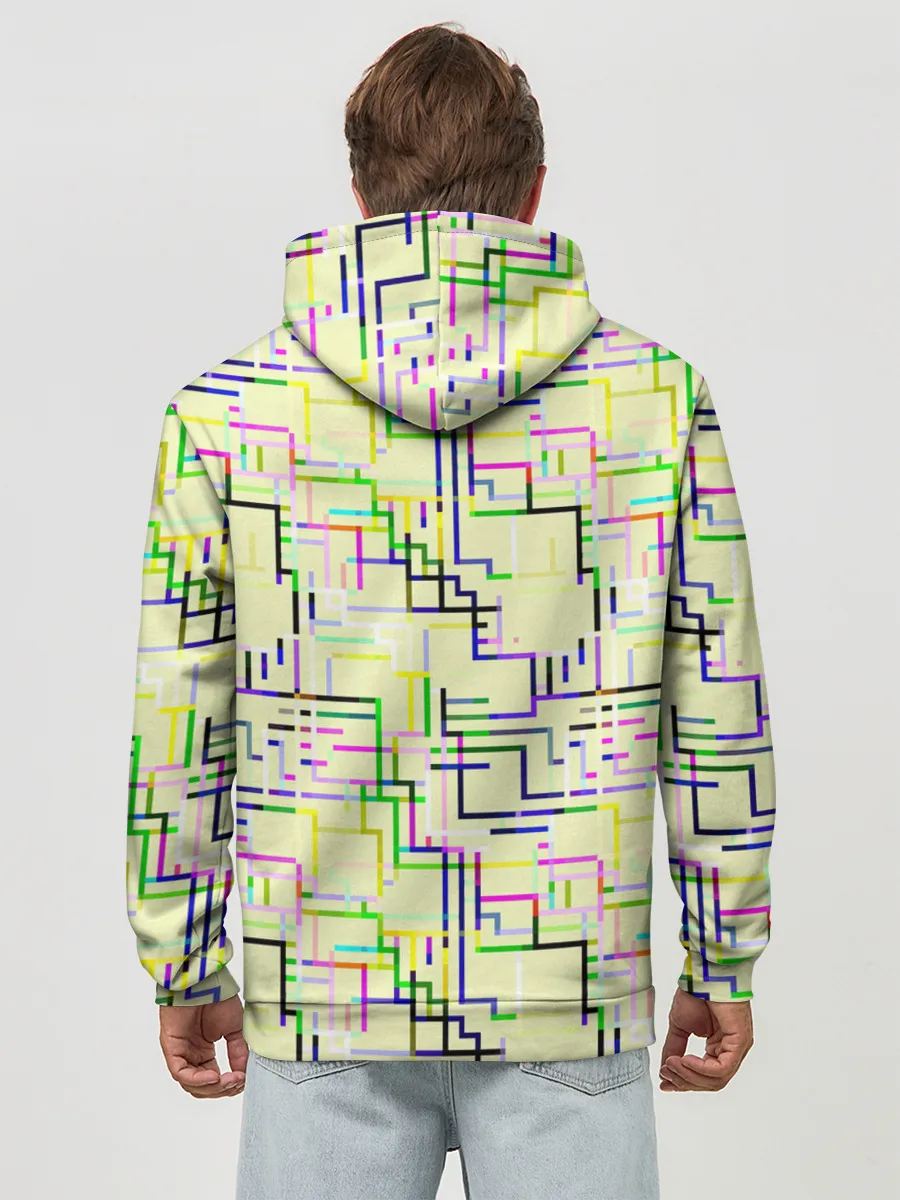 Худи мужской база хлопок / Geometric Color