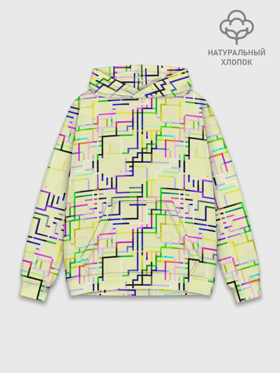 Худи мужской база хлопок / Geometric Color