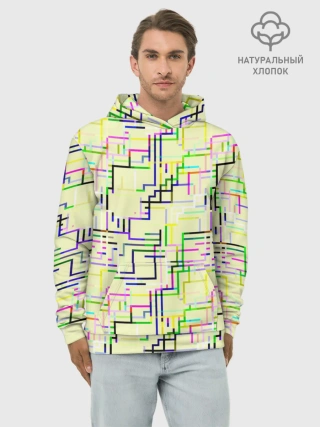 Худи мужской база хлопок / Geometric Color