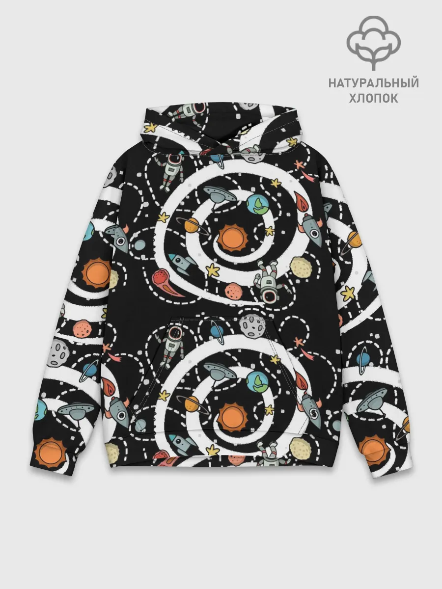 Худи мужской база хлопок / Космический астронавт