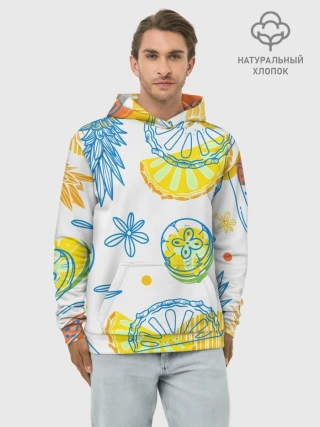 Худи мужской база хлопок / Фруктовое настроение