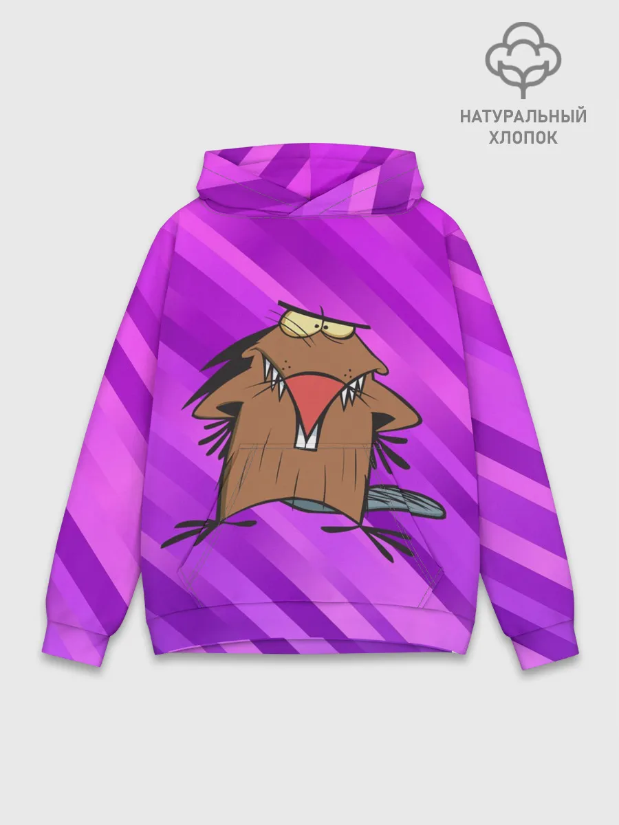 Худи мужской база хлопок / Крутые Бобры мультфильм