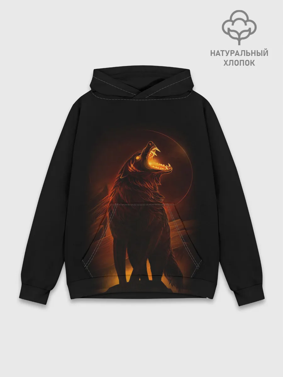 Худи мужской база хлопок / DARK WOLF