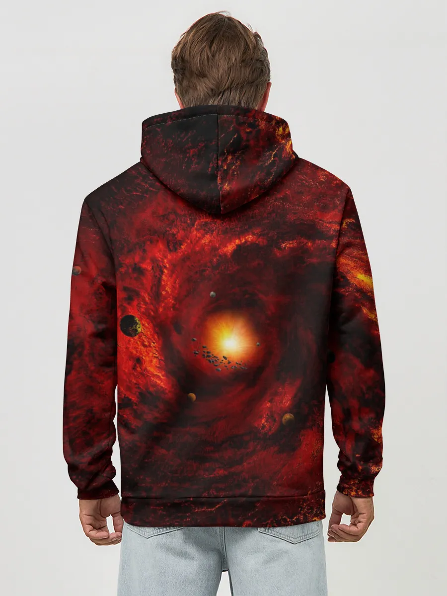 Худи мужской база хлопок / КОСМИЧЕСКИЙ ВИХРЬ