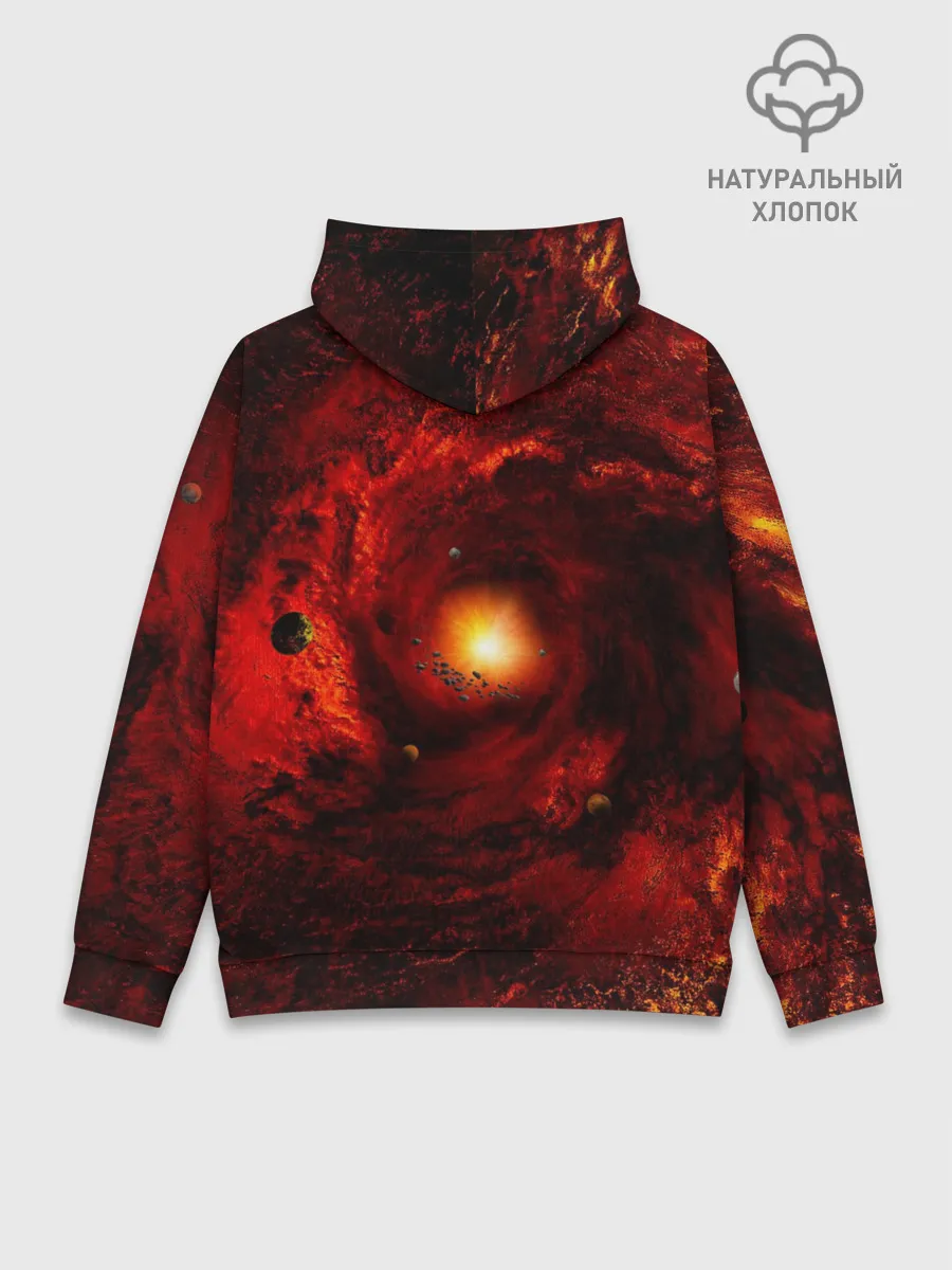 Худи мужской база хлопок / КОСМИЧЕСКИЙ ВИХРЬ