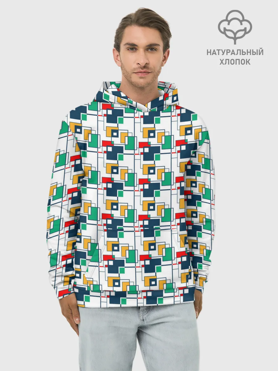Худи мужской база хлопок / Геометрия