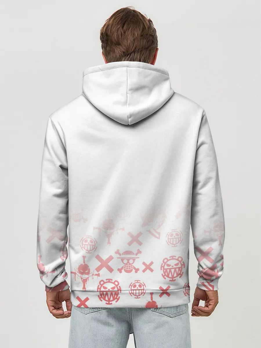 Худи мужской база хлопок / One Piece. резиновый Луффи