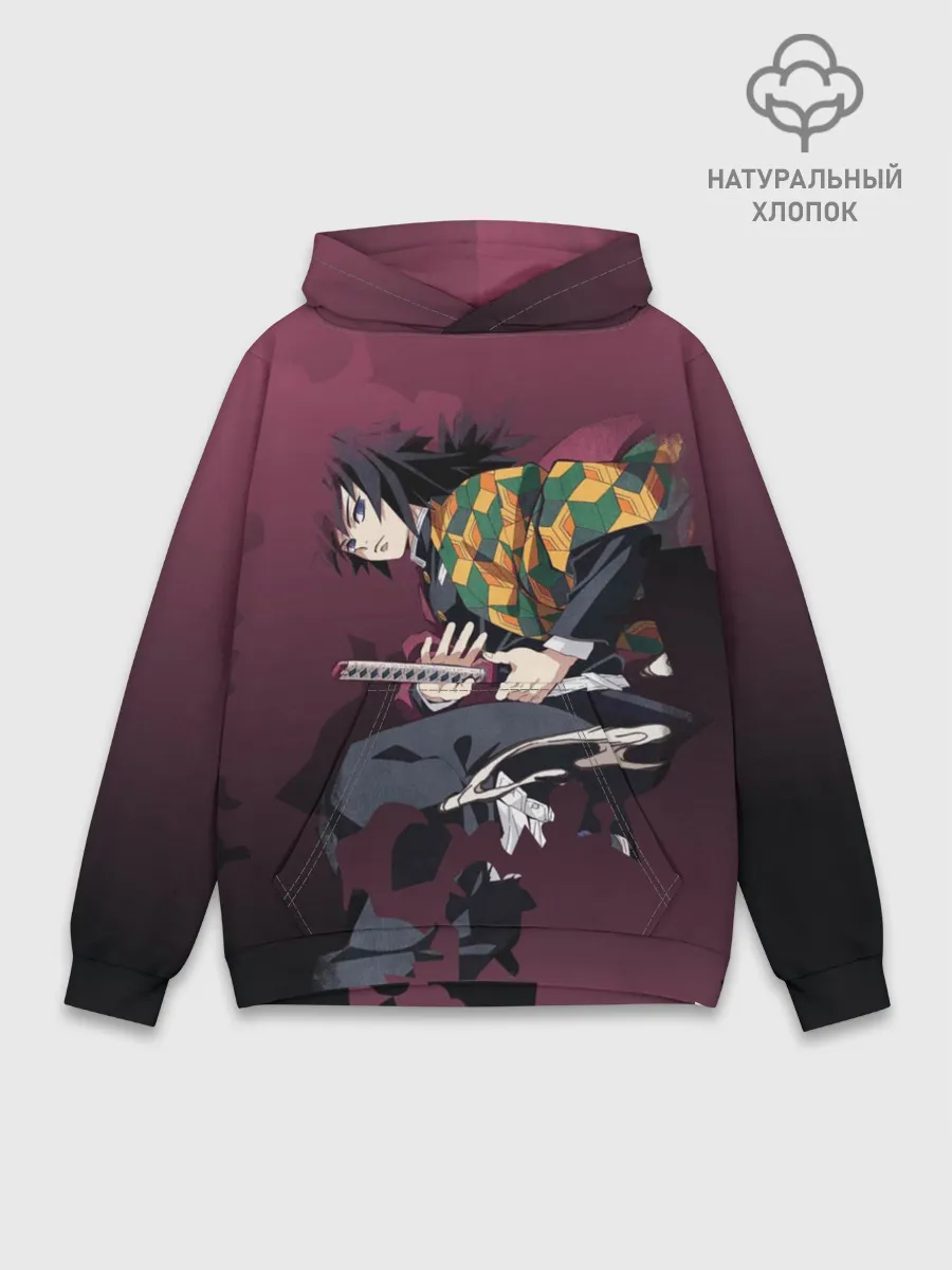 Худи мужской база хлопок / Клинок, рассекающий демонов