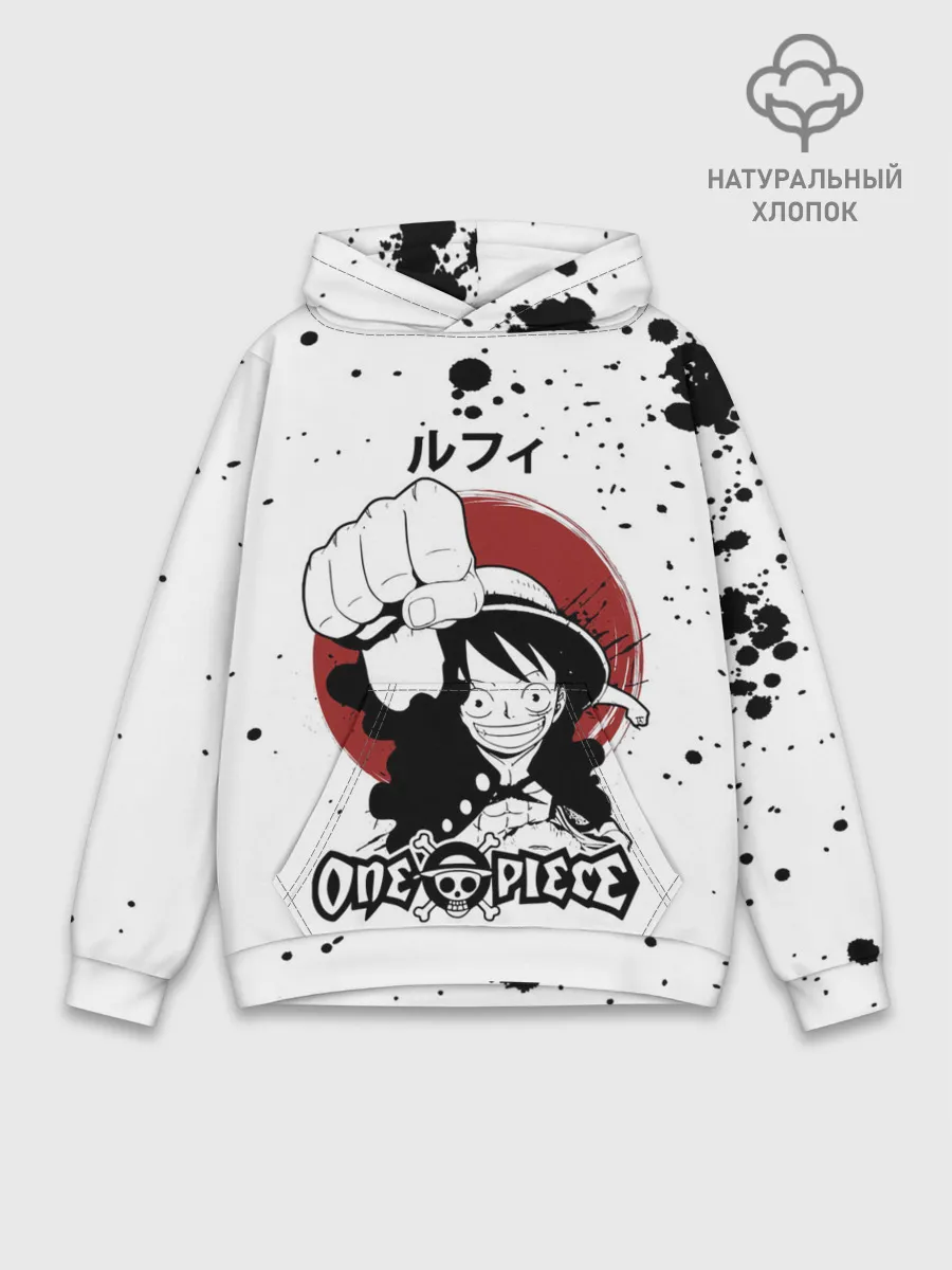 Худи мужской база хлопок / Манки Д. Луффи One Piece