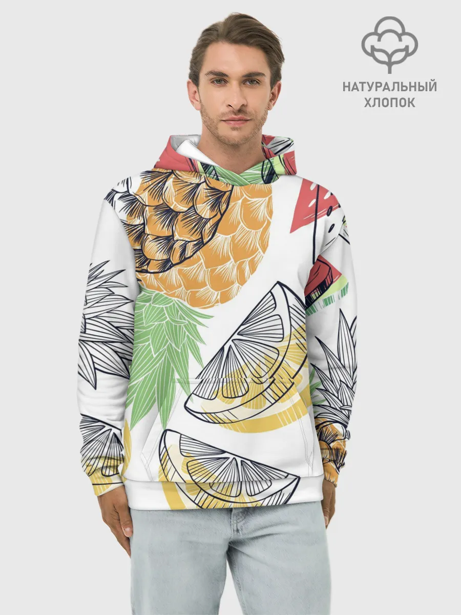 Худи мужской база хлопок / Сочное настроение