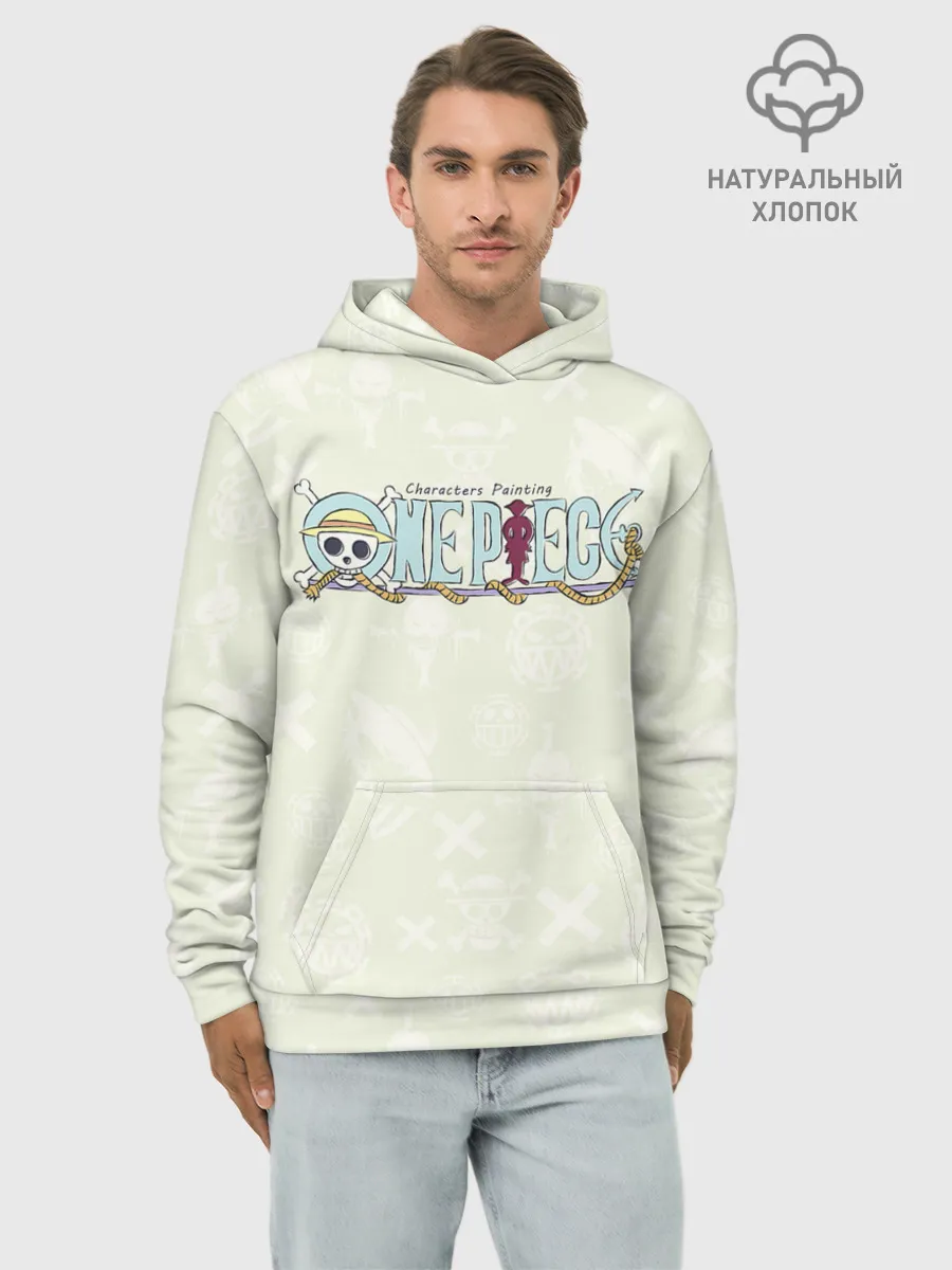 Худи мужской база хлопок / Эмблемы One Piece. Большой куш