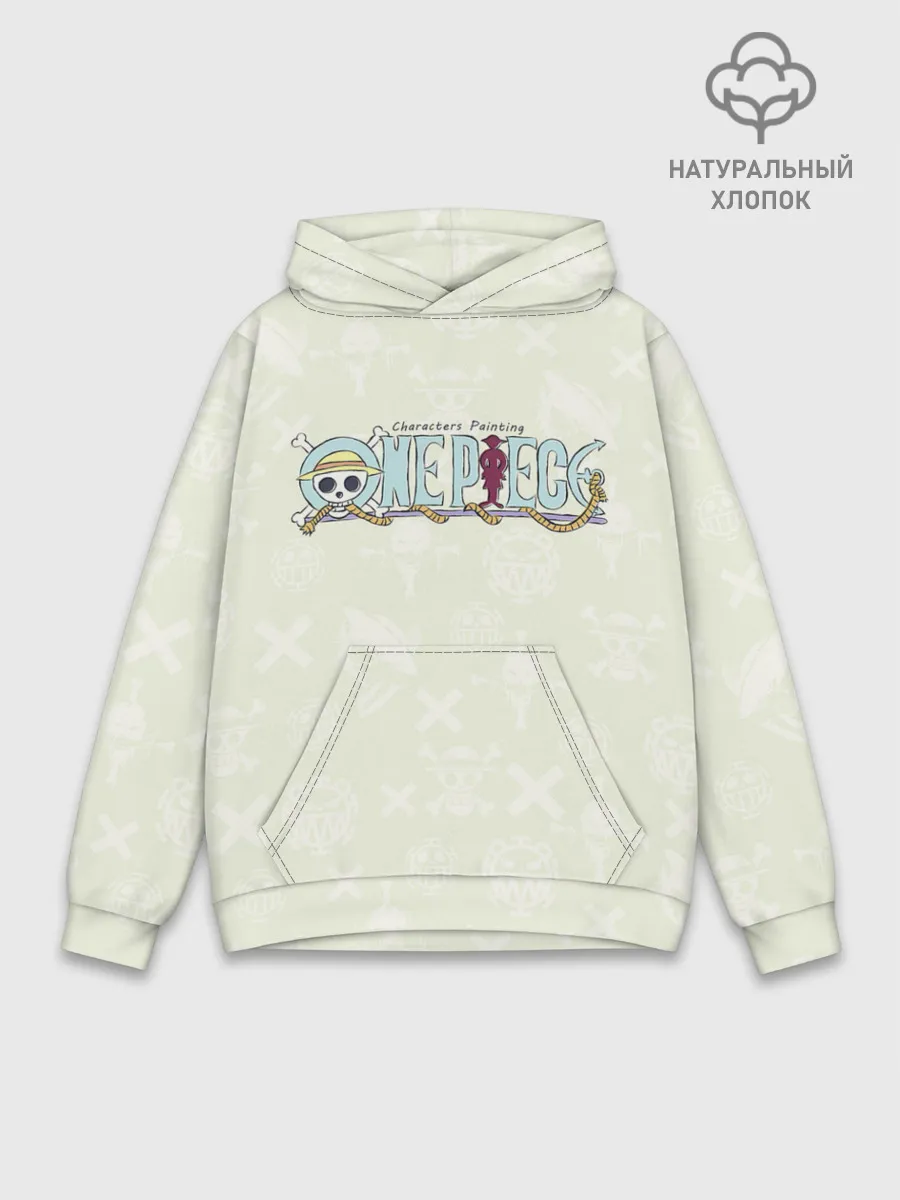 Худи мужской база хлопок / Эмблемы One Piece. Большой куш