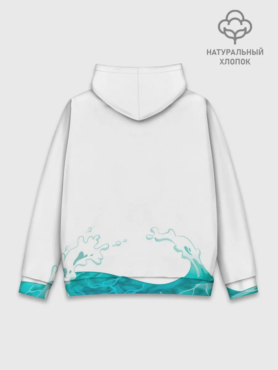 Худи мужской база хлопок / Русалка на якоре