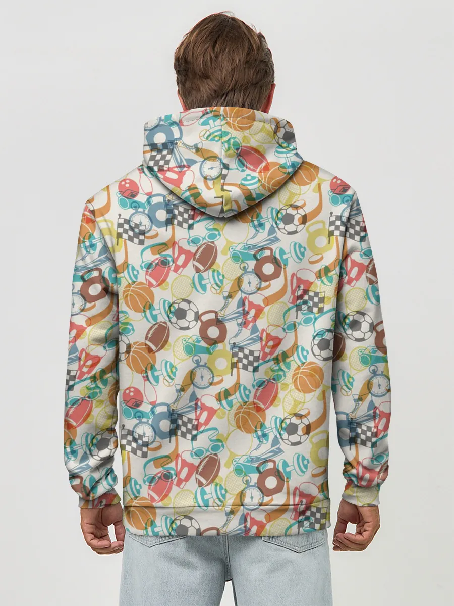 Худи мужской база хлопок / Разный Спорт