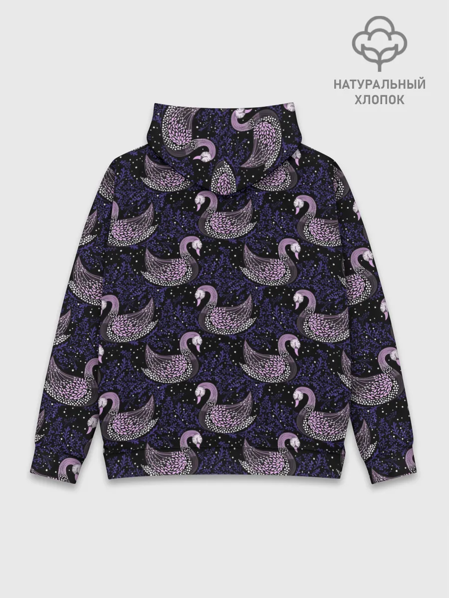 Худи мужской база хлопок / Лебеди из бисера