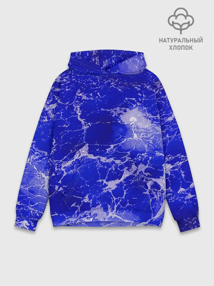 Худи мужской база хлопок / Морские волны!