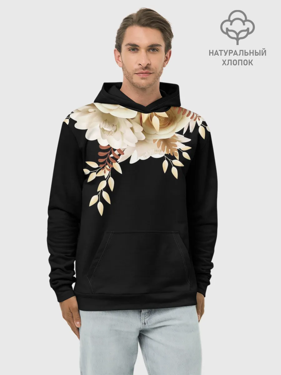 Худи мужской база хлопок / Золотые Цветы