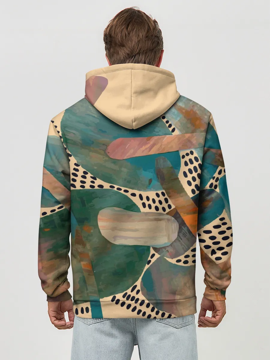 Худи мужской база хлопок / Birches and fields