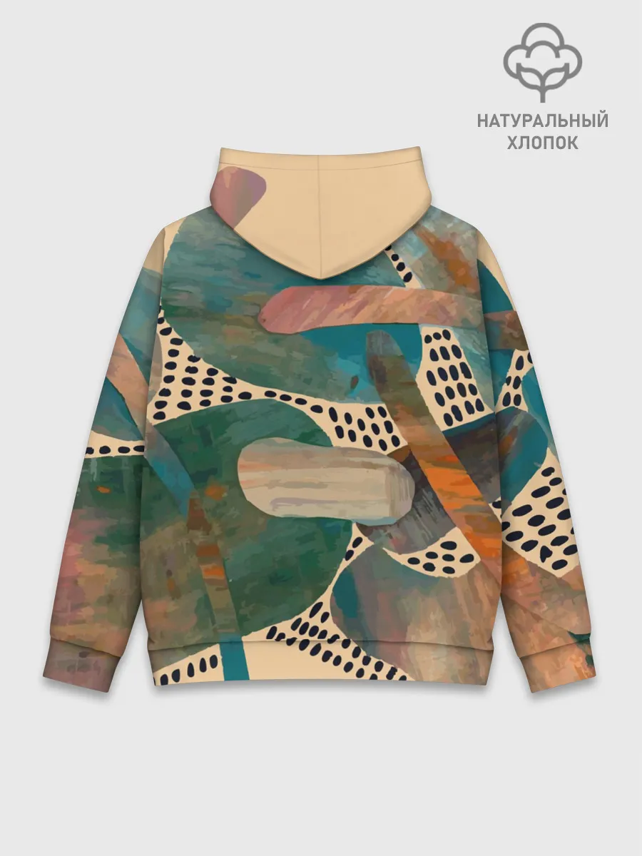Худи мужской база хлопок / Birches and fields