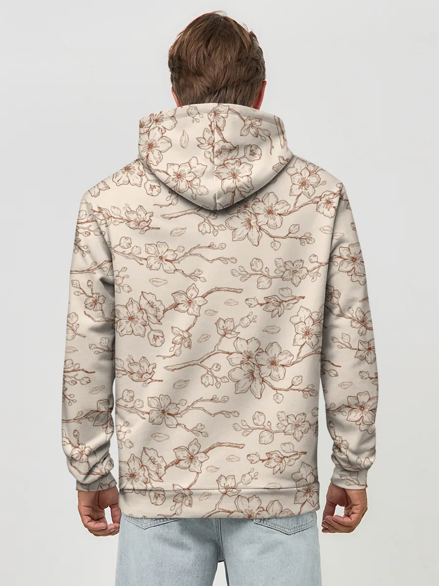 Худи мужской база хлопок / Китайский Дракон и Сакура