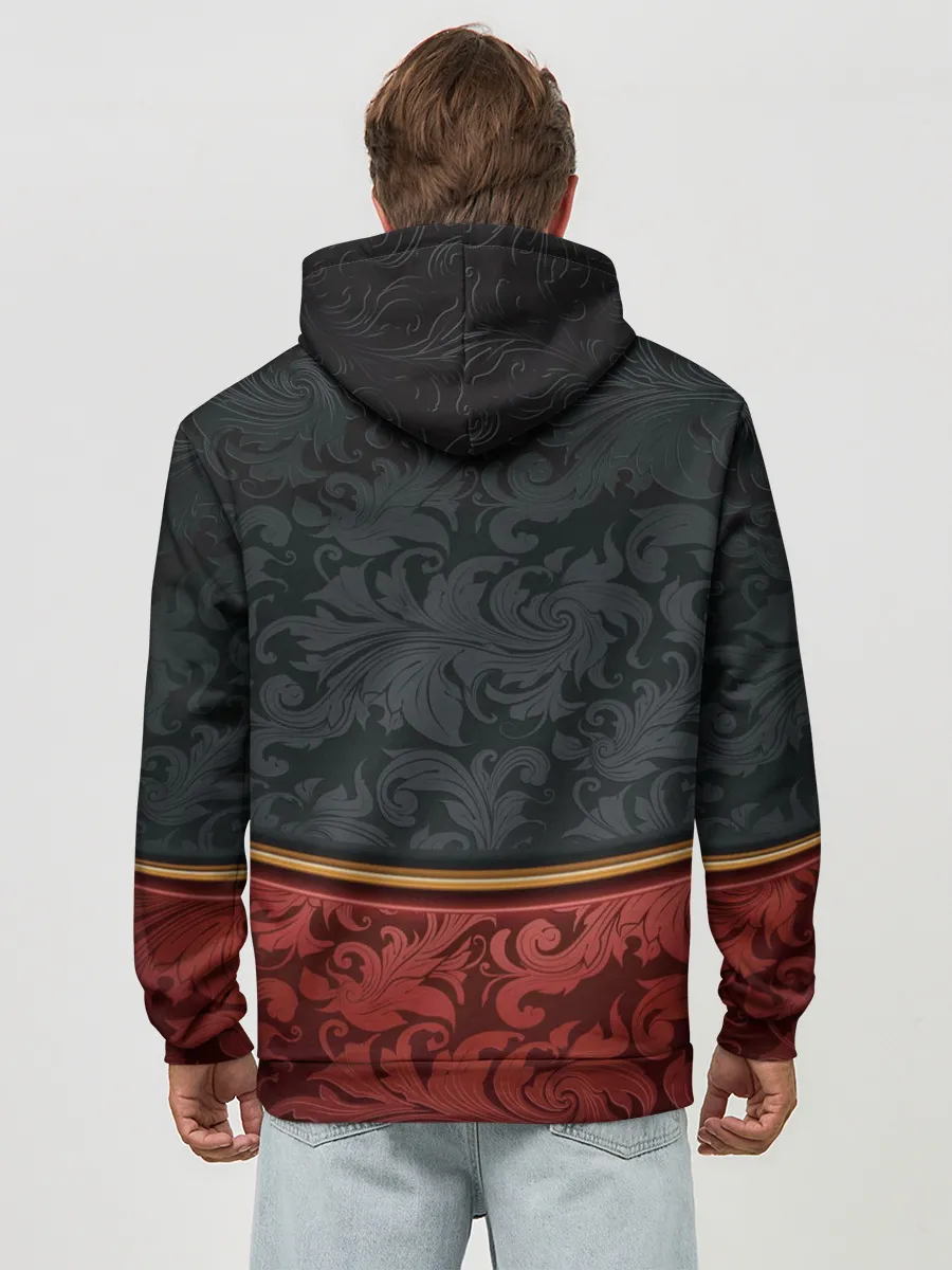 Худи мужской база хлопок / Дорогой узор