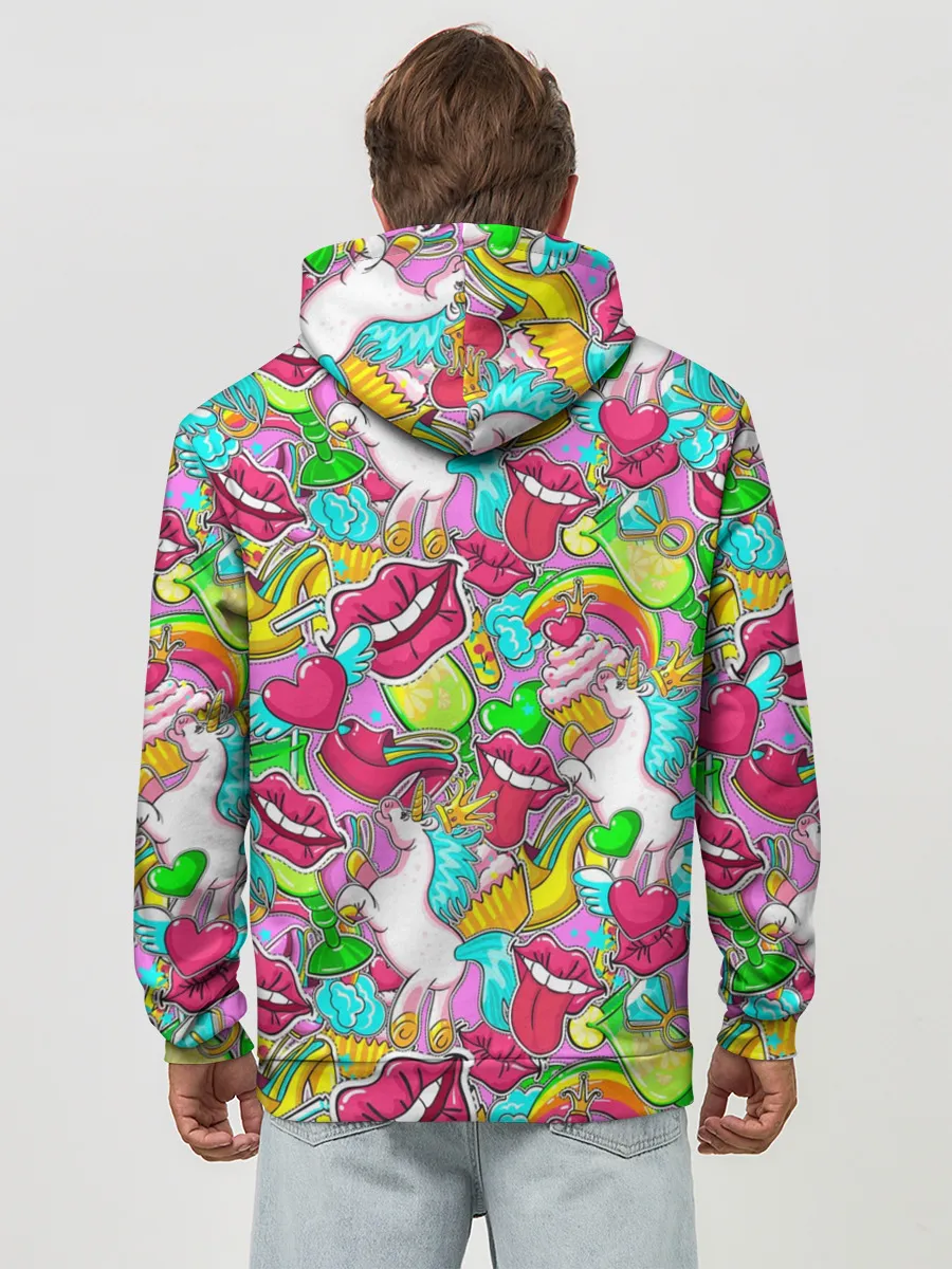 Худи мужской база хлопок / Губы фреш