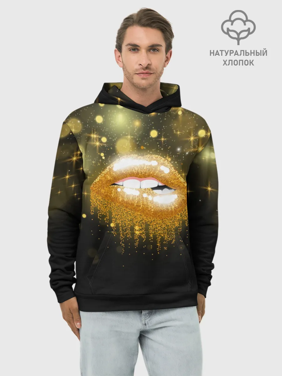 Худи мужской база хлопок / Губы