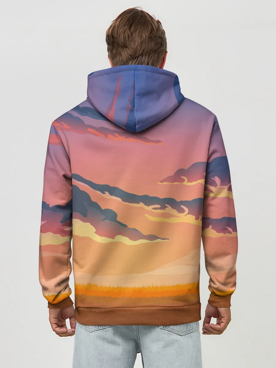 Худи мужской база хлопок / Мем собака качок DOGE